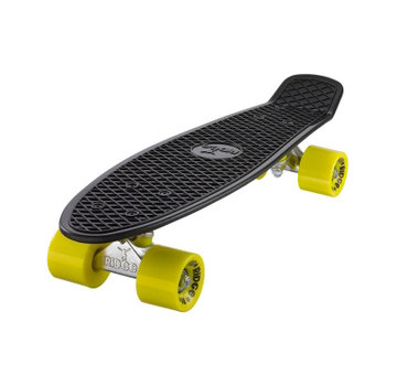 Ridge Planche Ridge Retro 22" noire avec roues jaunes