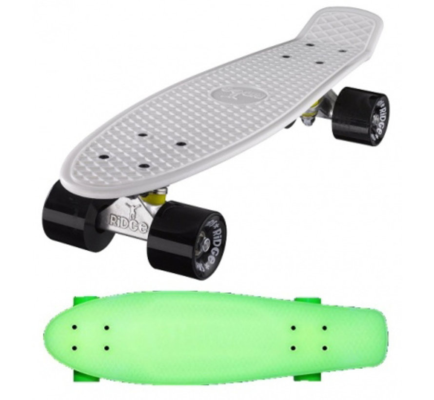 Ridge retro cruiser Penny Board 22 " glow in the dark mit schwar