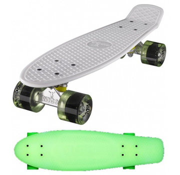 Ridge Ridge retro cruiser glow in the dark mit klare grune Rollen