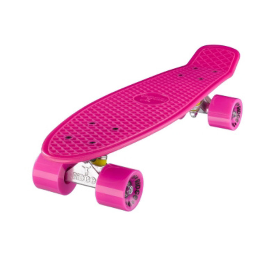 Ridge Retro board 22" Pink met pink wheels