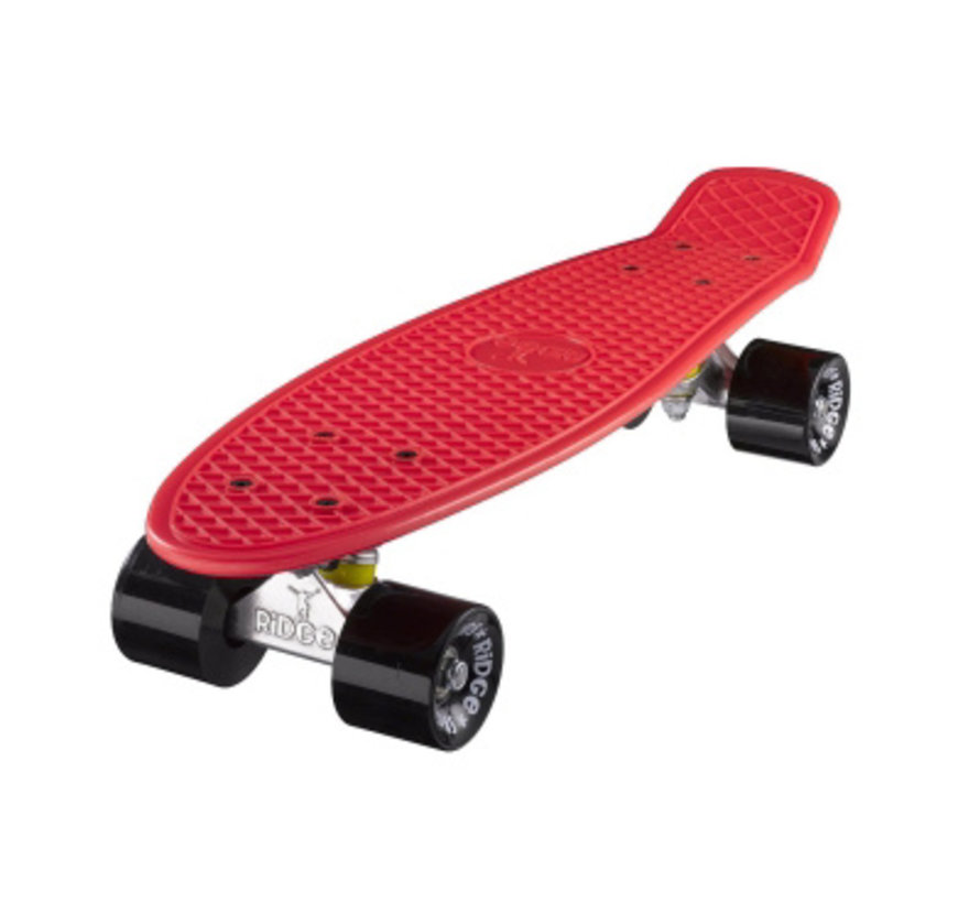 Planche Ridge Retro 22" Rouge avec roues noires