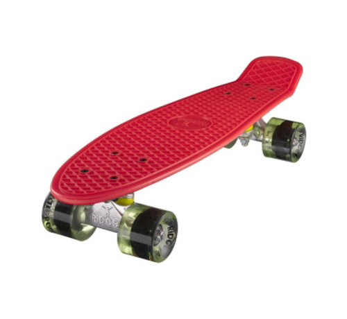 Ridge Planche Ridge Retro 22" Rouge avec roues vert clair