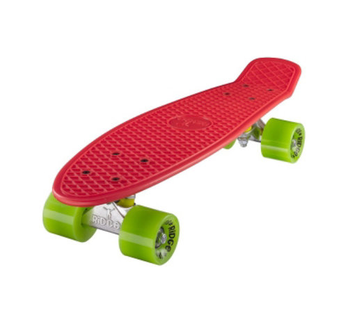 Ridge Planche Ridge Retro 22" Rouge avec roues vertes