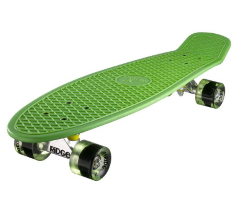 Ridge Retro board 27" Green with clear green wheels