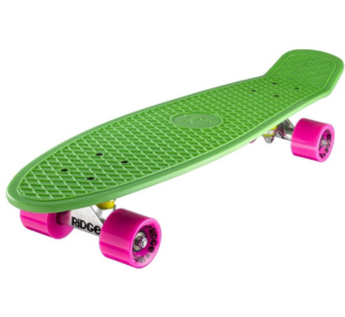 Ridge Planche Ridge Retro 27" Verte avec roues roses