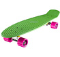 Ridge Retro board 27" Green met pink wheels