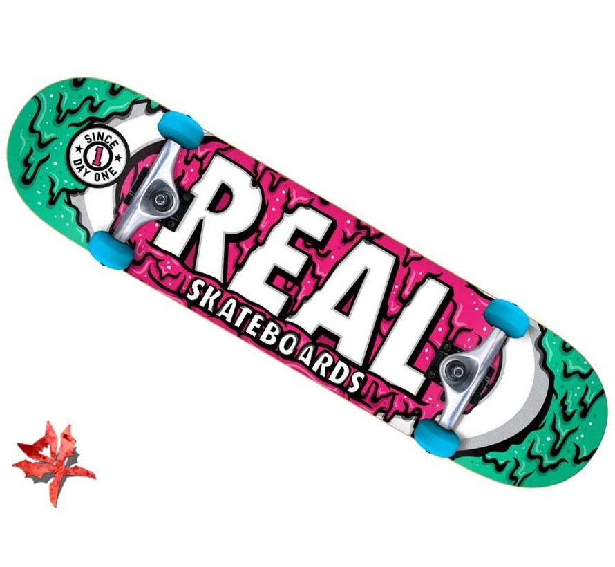 Skateboard ovale Real Ooze 7,75'' rosa
