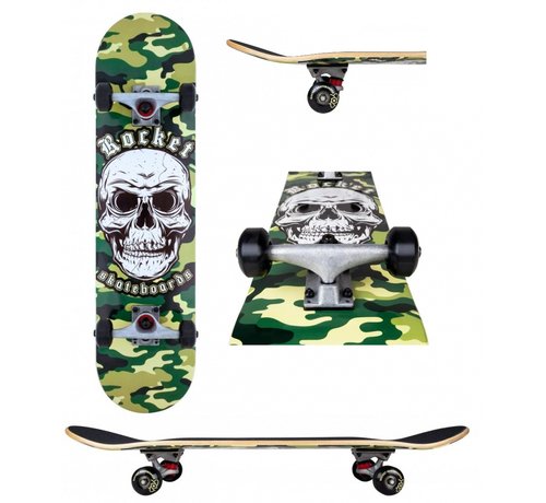 Rocket Skateboards  Patineta Rocket Combat Skull 7.75