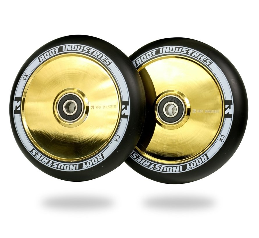 Ruedas para patinete acrobático Root Industries Air de 110 mm, color negro y dorado