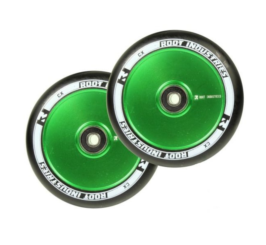 Root Industries Air - Ruedas para patinete acrobático (110 mm), color verde