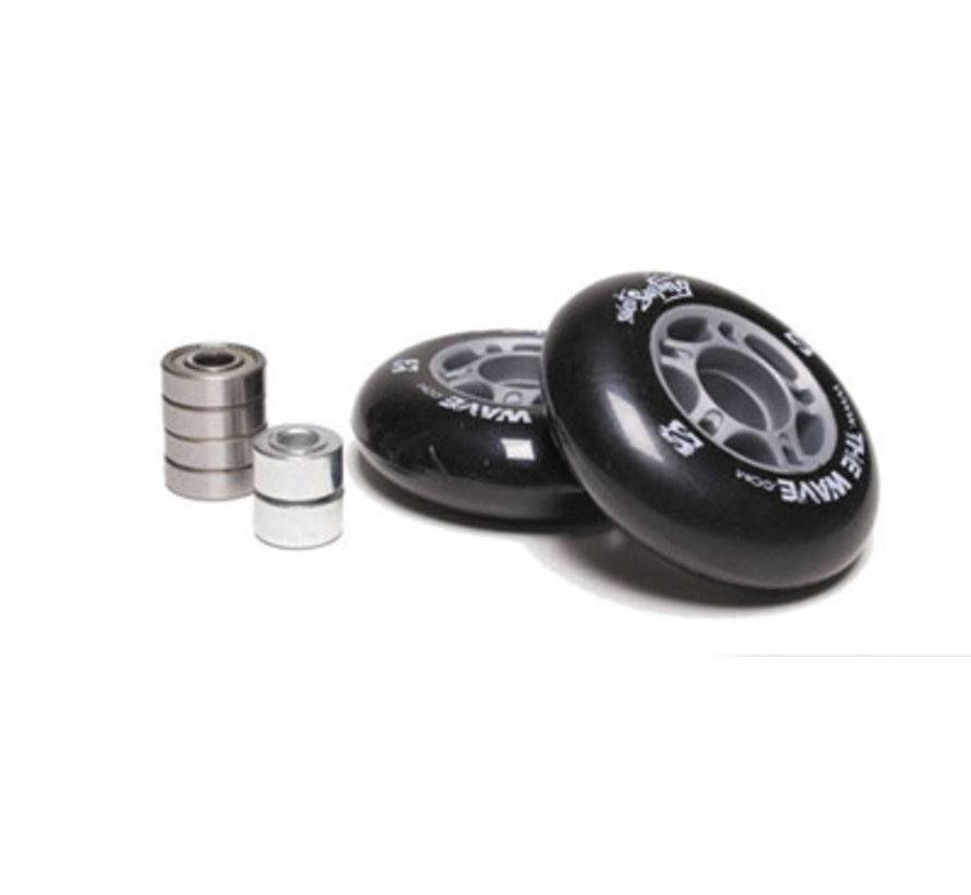 Juego de ruedas streetsurfing negro