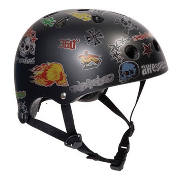 SFR SFR Helm schwarz mit Aufklebern