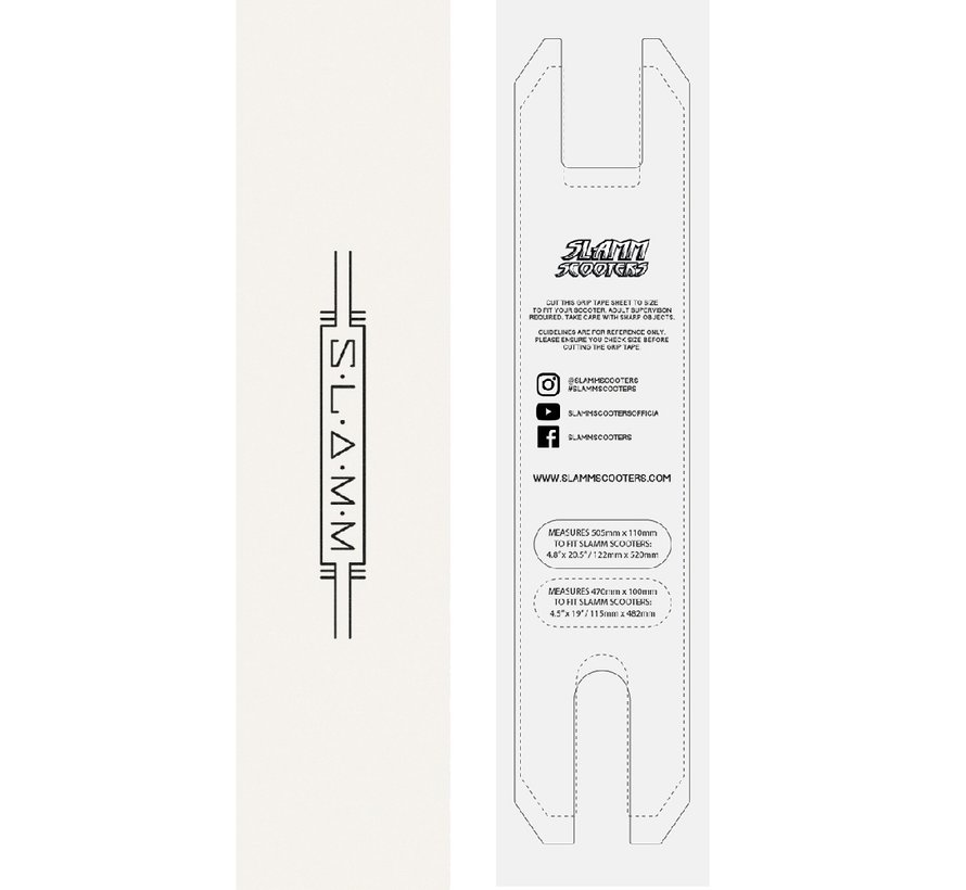 Lija para patinete acrobático Slamm, transparente