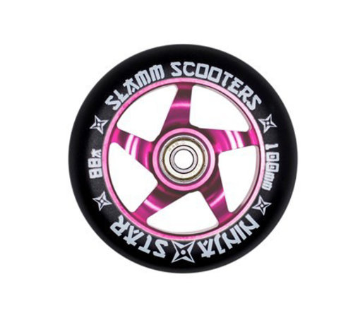 Slamm Scooters  Ninja star aluminum core wheel Pink