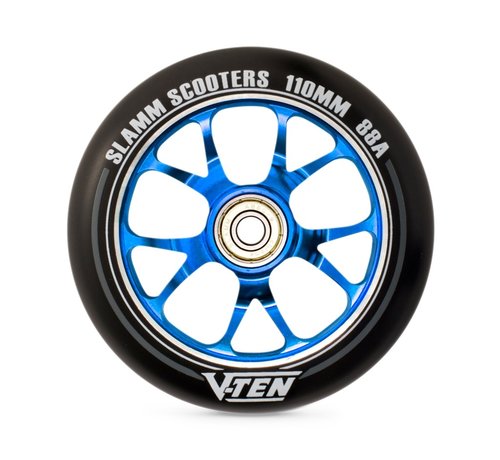 Slamm Scooters 110mm VTEN blue aluminium core stuntstepwiel