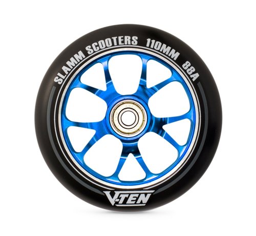 Slamm Scooters Kółko do hulajnogi wyczynowej VTEN o średnicy 110 mm z niebieskim rdzeniem aluminiowym