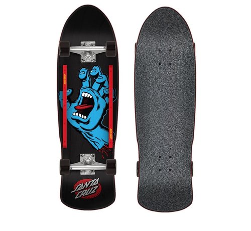 Santa Cruz Creaming Hand Kicktail Cruiser Black Blue