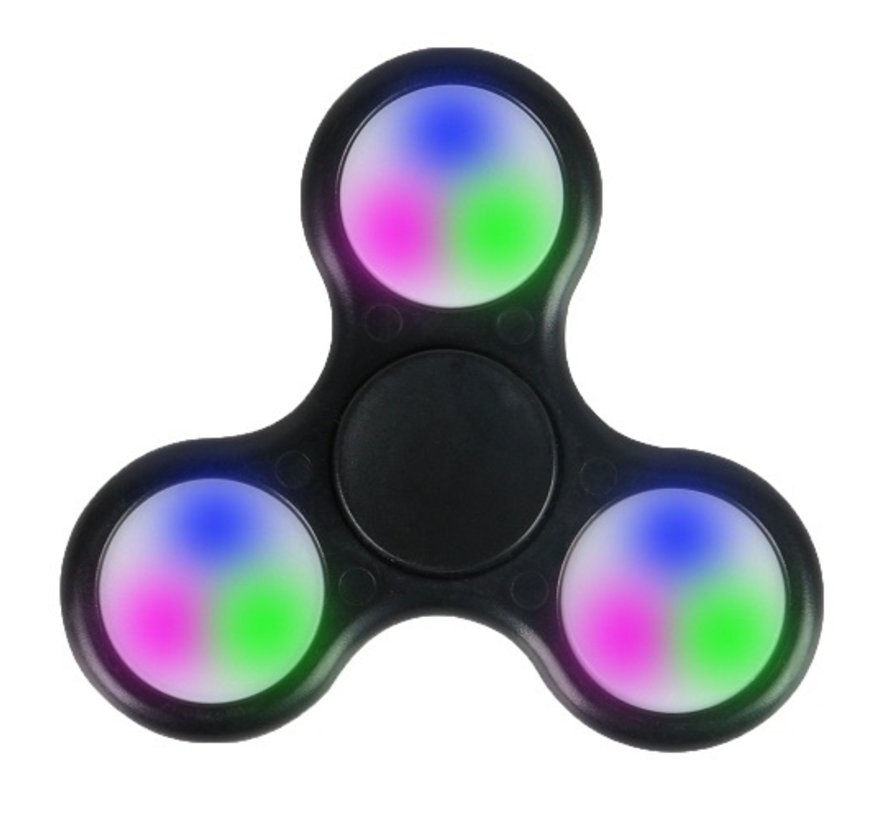 Fidget Spinner LED w kolorze czarnym