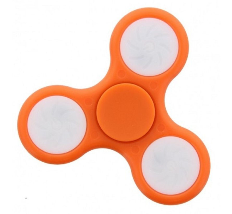 Fidget Spinner LED naranja