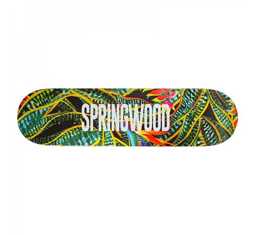 Springwood  Springwood Tropical Leaves 8.0 tabla de skate + cinta de agarre