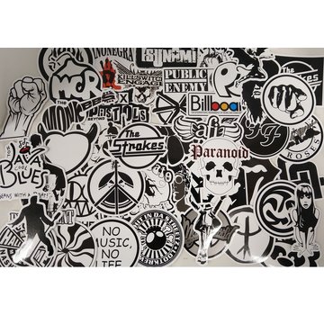 Stickerset black en white