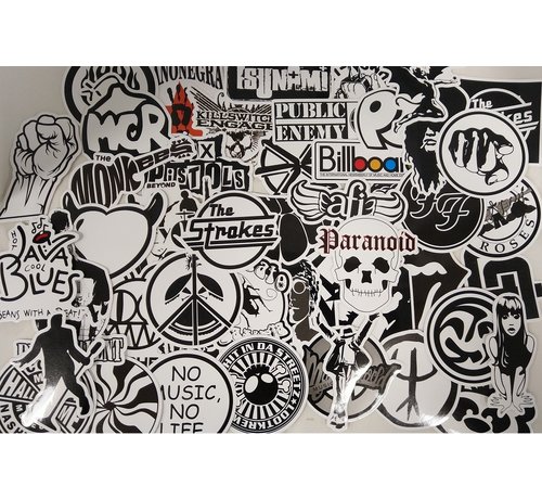 Stickerset black en white