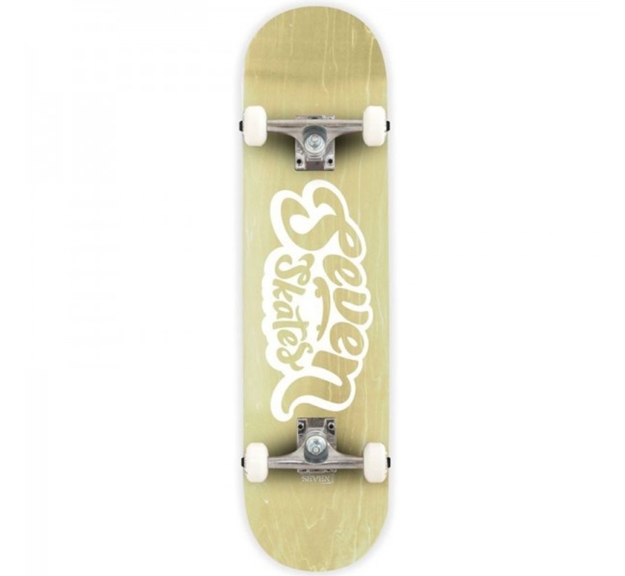 Seven Basic Logo Natural Stain Skateboard 7.8