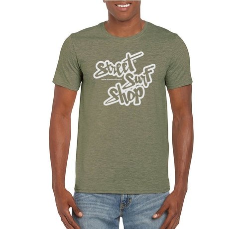 Streetsurfshop  Camiseta Logo SSS Verde Militar