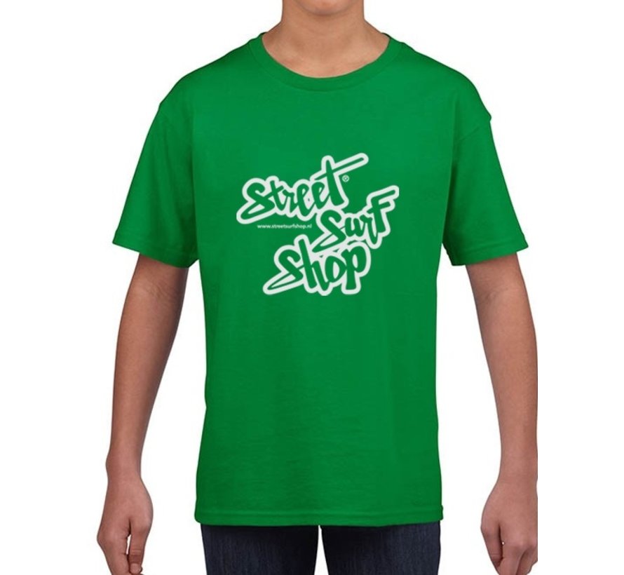 Koszulka dziecięca z logo w kolorze irlandzkiej zieleni