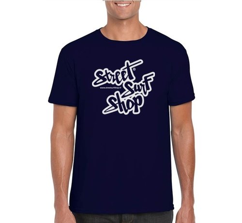 Streetsurfshop T-shirt z logo SSS w kolorze granatowym