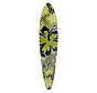 Green Flowers Pintail Longboard Deck