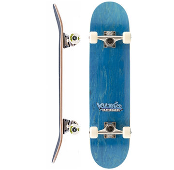 Voltage Skateboard blu con logo Graffiti di tensione