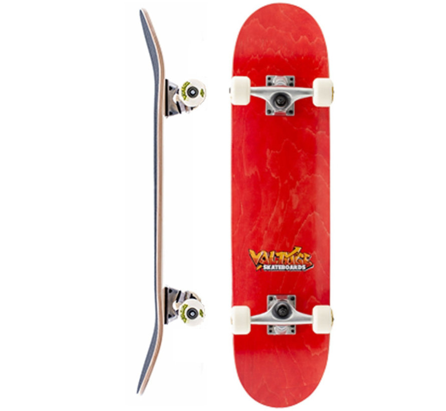Skateboard rosso con logo Graffiti di tensione