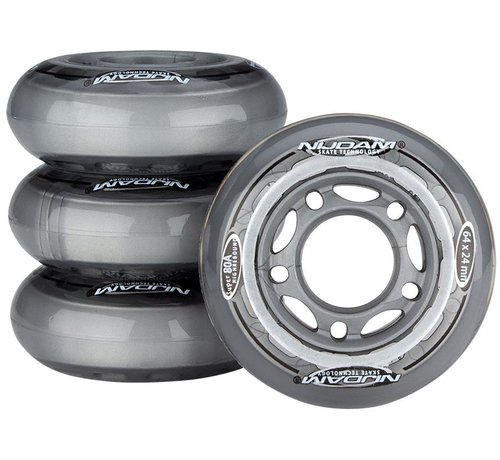 Nijdam  Set of 4 Wheels For Inline Skates 64 x 24 mm 80A