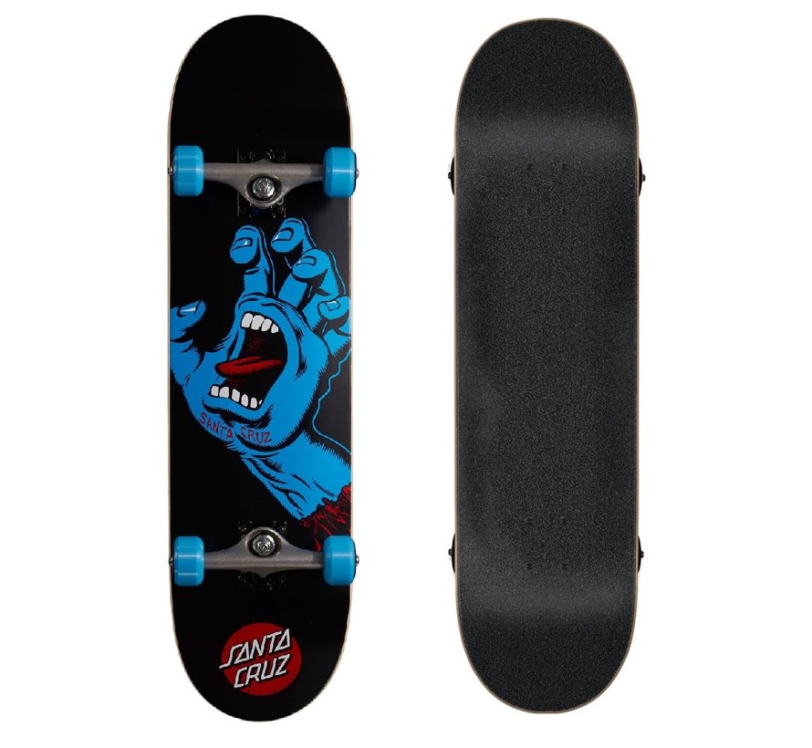 Santa Cruz Screaming Hand 8.0'' Skateboard black blue