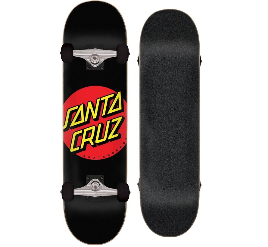 Santa Cruz Classic Red Dot 8.0 Schwarzes Skateboard