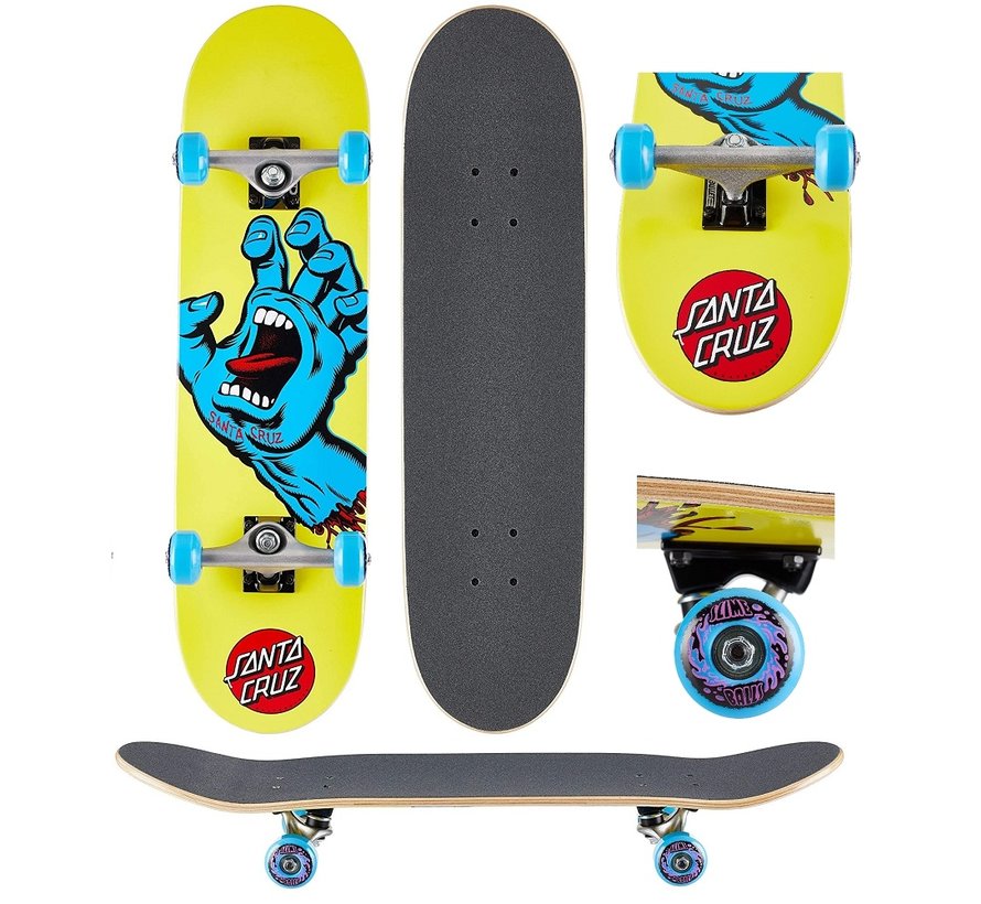 Santa Cruz Skateboard Screaming Hand 7.75 '' gelb