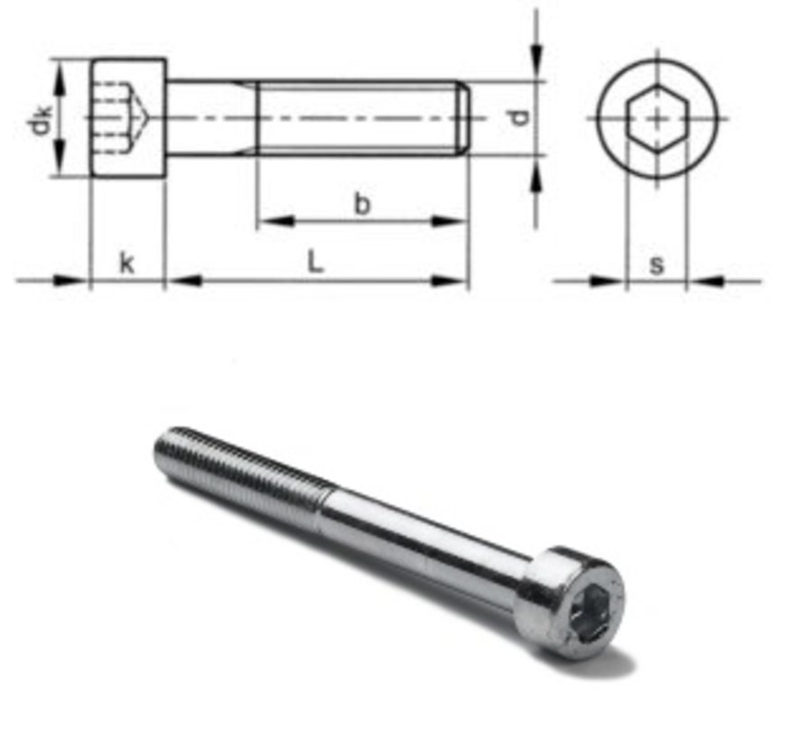 Axle bolt M8, length 60mm