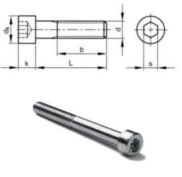 SSS Sig. Bullone dell'asse M8, lunghezza 90 mm