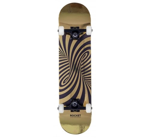 Rocket Skateboards Deskorolka Rocket Twisted Foil Gold 7,5