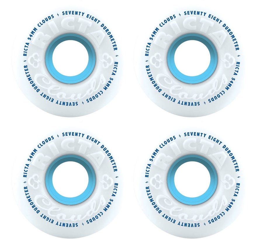 Ruote Ricta Clouds 54mm bianche