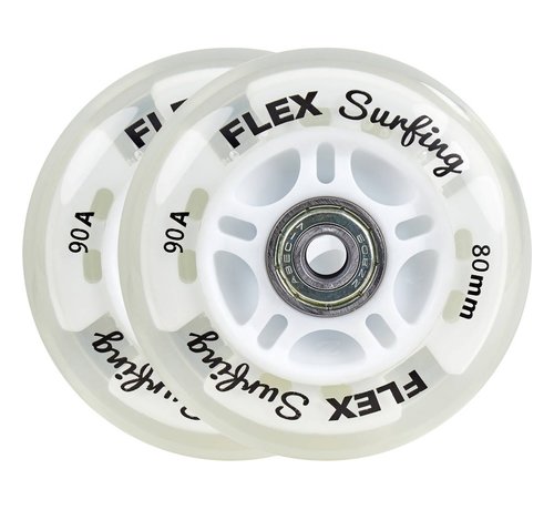 Flex surfing Paire de roues Flex surfing 80mm Light up