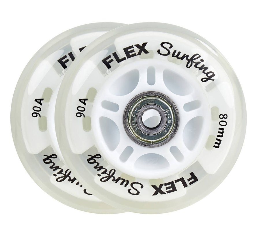 Paire de roues Flex surfing 80mm Light up