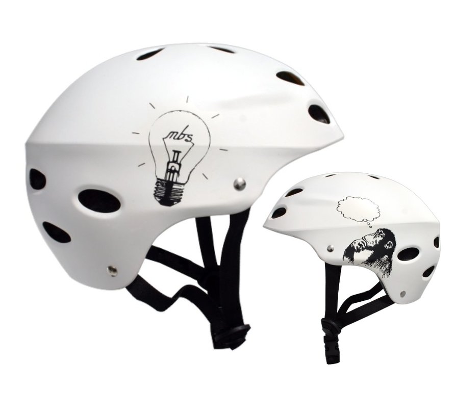 MBS Helmet Bright Silver SM