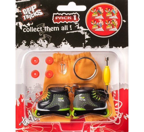 Grip &Tricks  Grip and Tricks stunt skates green black