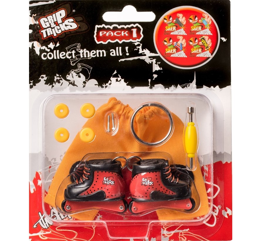 Grip and Tricks patins cascadeurs rouge