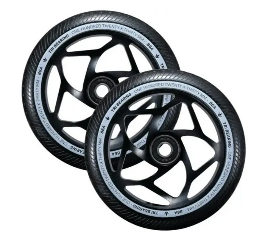 SET Blunt Tri Bearing 120mm wheels Black black