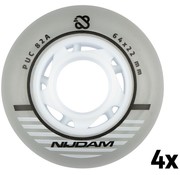 Nijdam Set 4 Roues Pour Rollers En Ligne 64 x 22 mm 82A