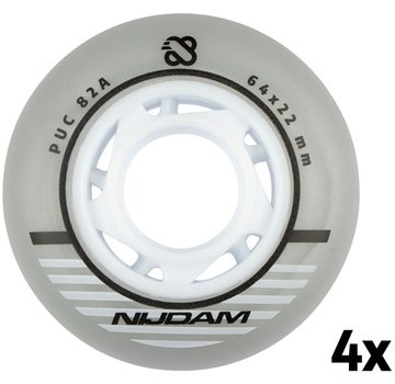 Nijdam Set of 4 Wheels For Inline Skates 64 x 22 mm 82A