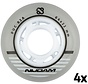 Set of 4 Wheels For Inline Skates 64 x 22 mm 82A